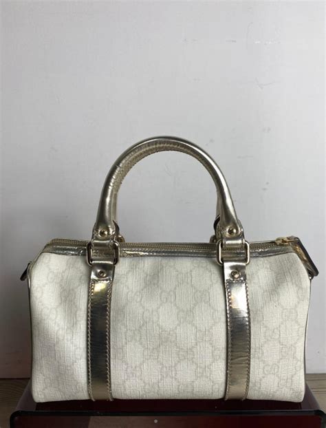 bauletto gucci monogram|Gucci white monogram bauletto hand bag For Sale at 1stDibs.